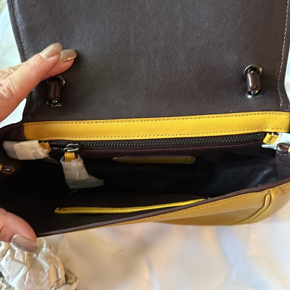 Coach Nomad Top Handle small crossbody Flax NWT 37180 - Picture 6 of 9